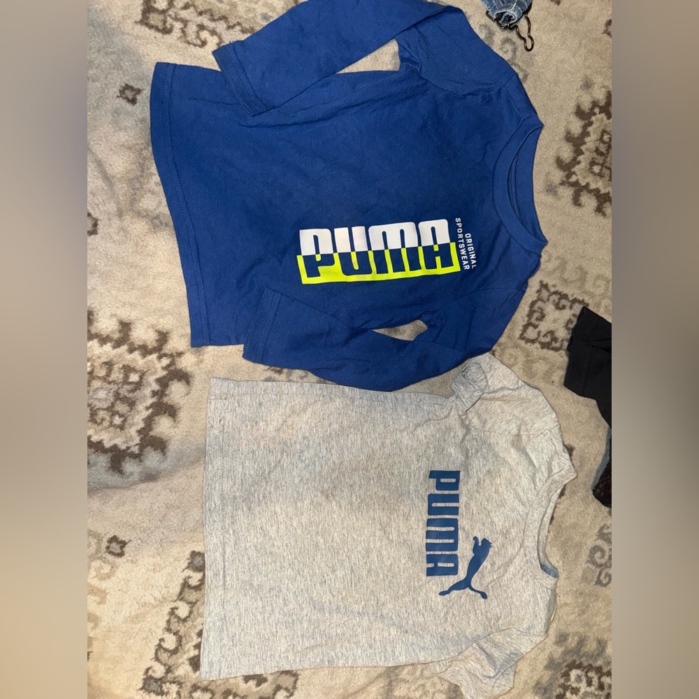 Puma Blue and Gray Long Sleeve Shirts